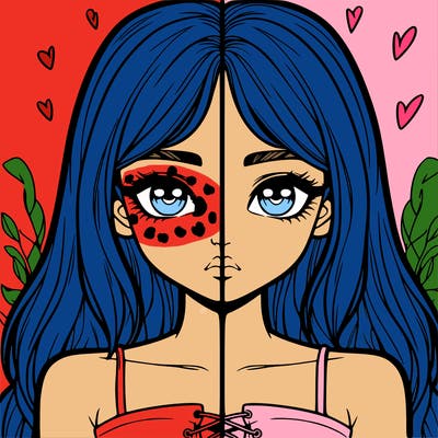 realistic girl split