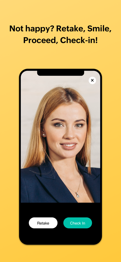 Zoho People Kiosk - Zoho People Kiosk facial recognition interface for employee attendance check-in