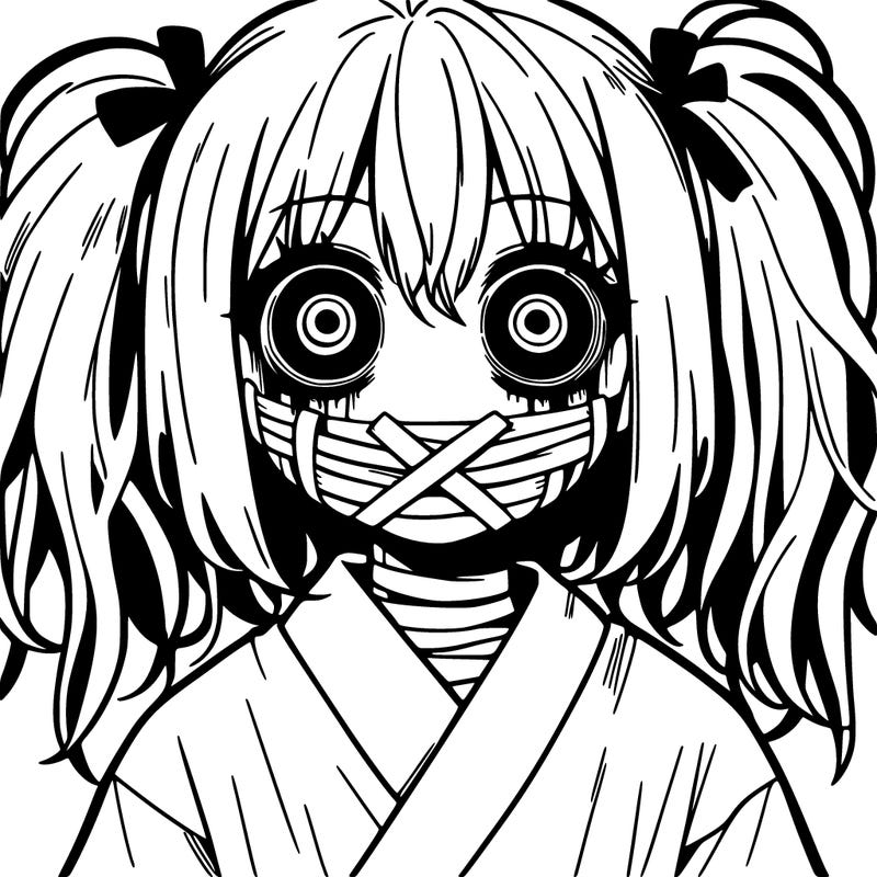 creepy anime girl