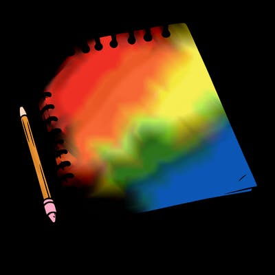 a blank sketch pad