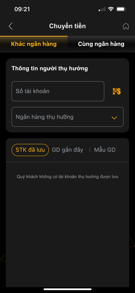 BAC A BANK Mobile Banking - BAC A BANK Mobile Banking money transfer interface showing beneficiary account information