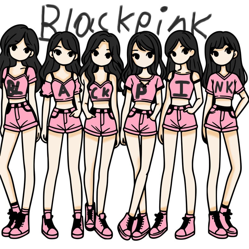 a group of girls wearing crop tops and shorts