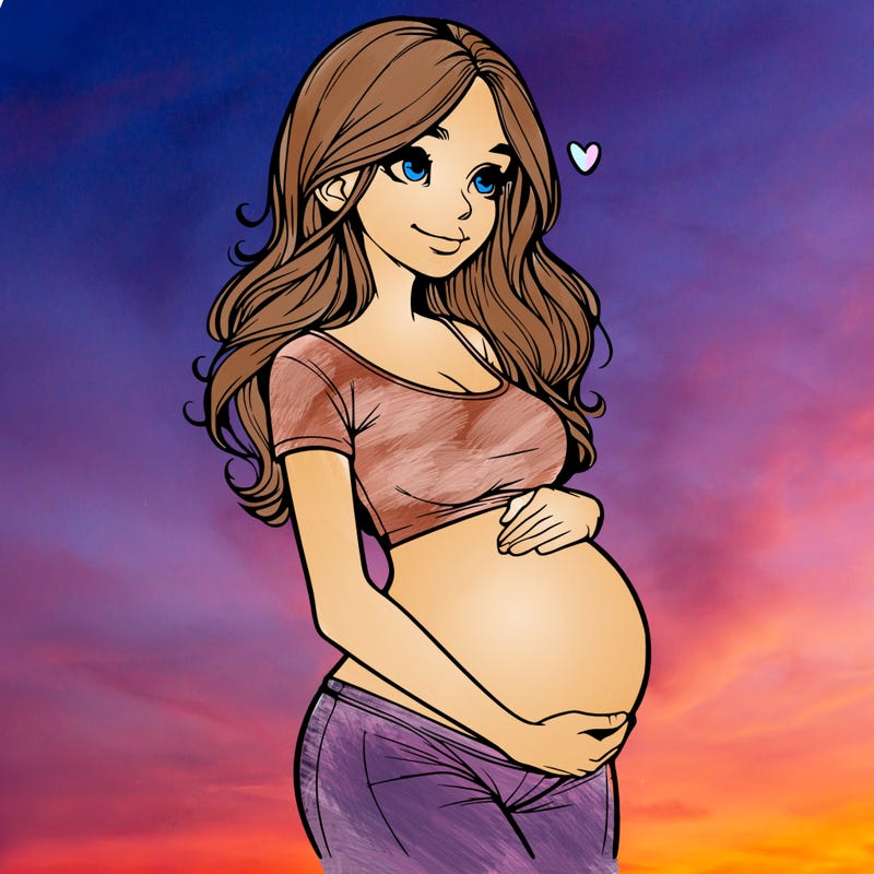 realistic pregnant girl