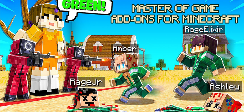 MCPE Addons for Minecraft PE ^ - Minecraft PE addon featuring custom Squid Game inspired skins and maps