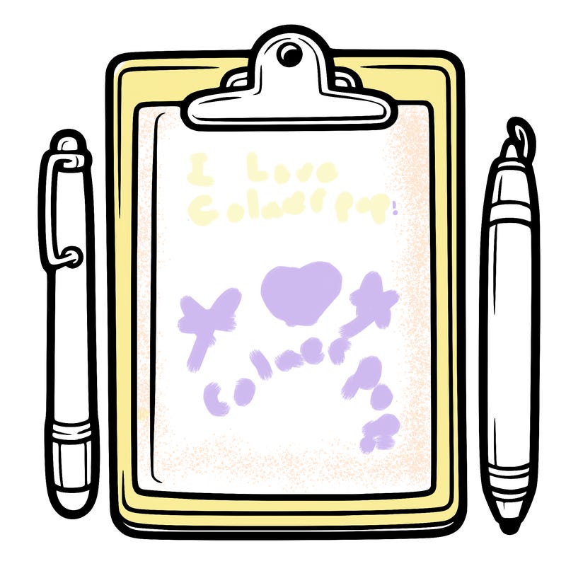 blank clip board with pen