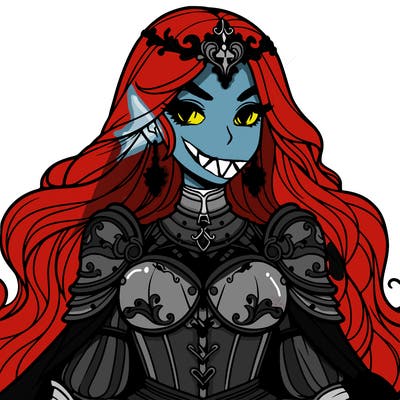 beautiful gothic female knight