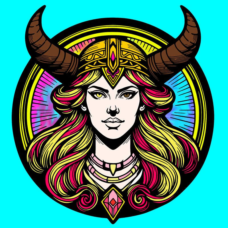 realistic valhalla goddess  symbol