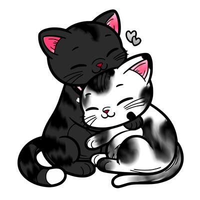 cats cuddling