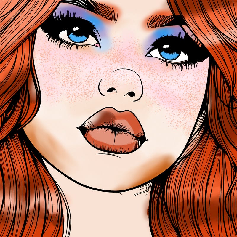 really realistic girl with lips