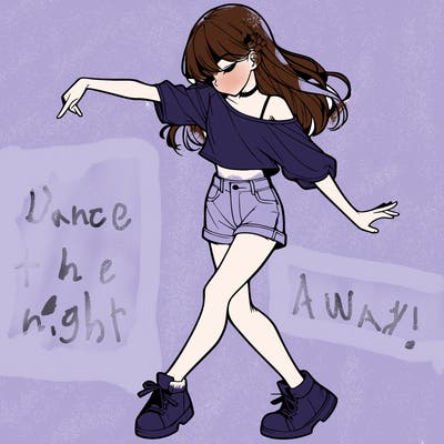 realistic girl danceing