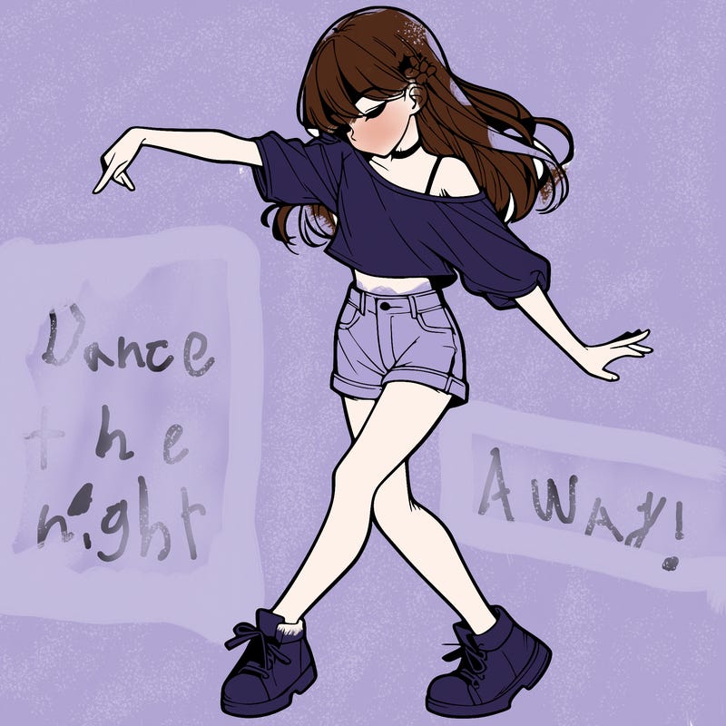 realistic girl danceing