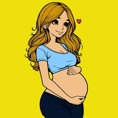 realistic pregnant girl