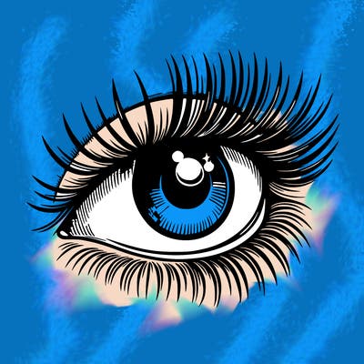 realistic eye long eylashes