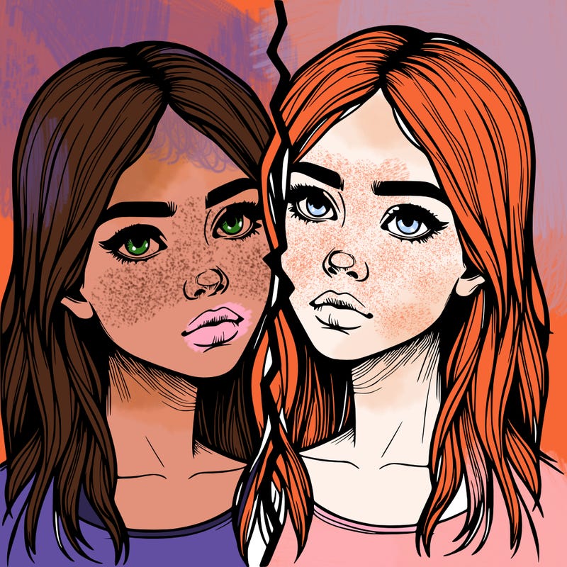 realistic girl split