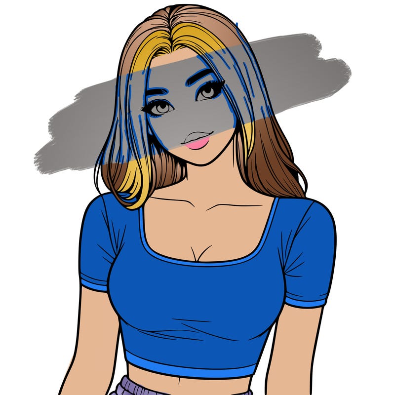 realistic girl with crop top