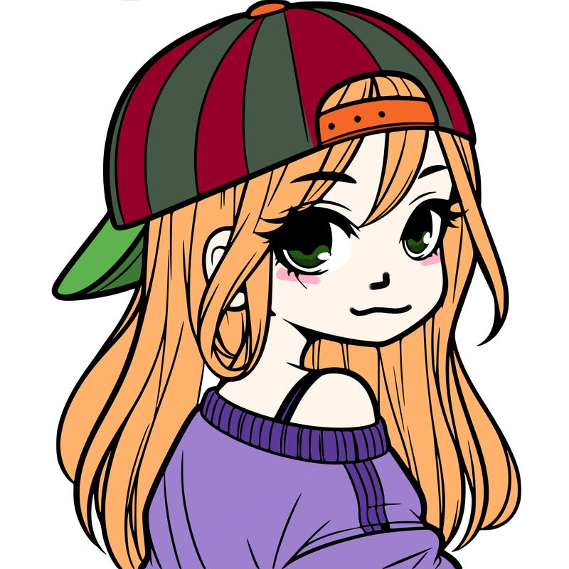 girl with a backward hat on