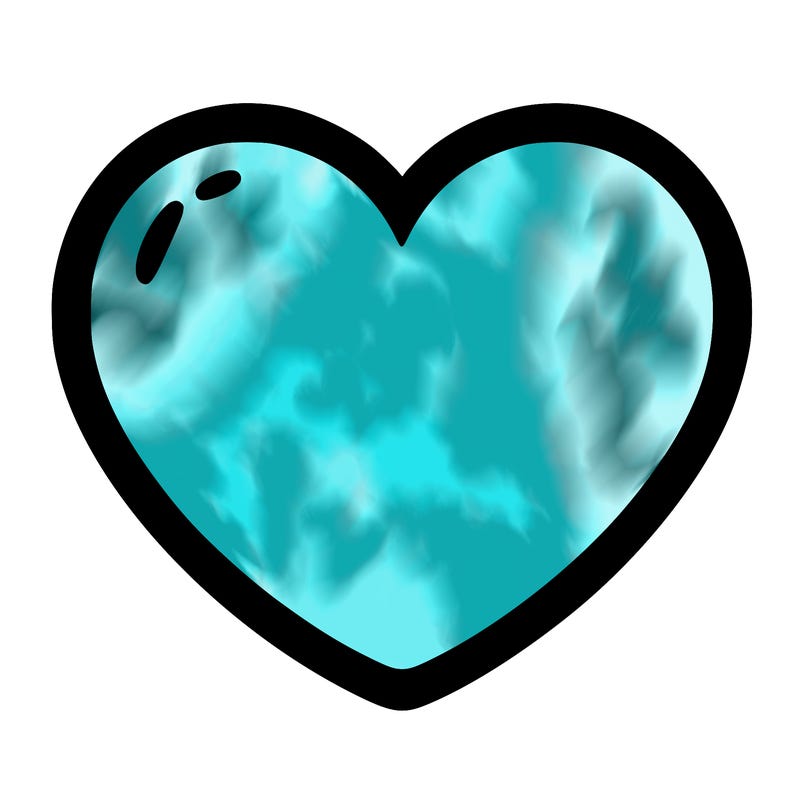 a blank heart