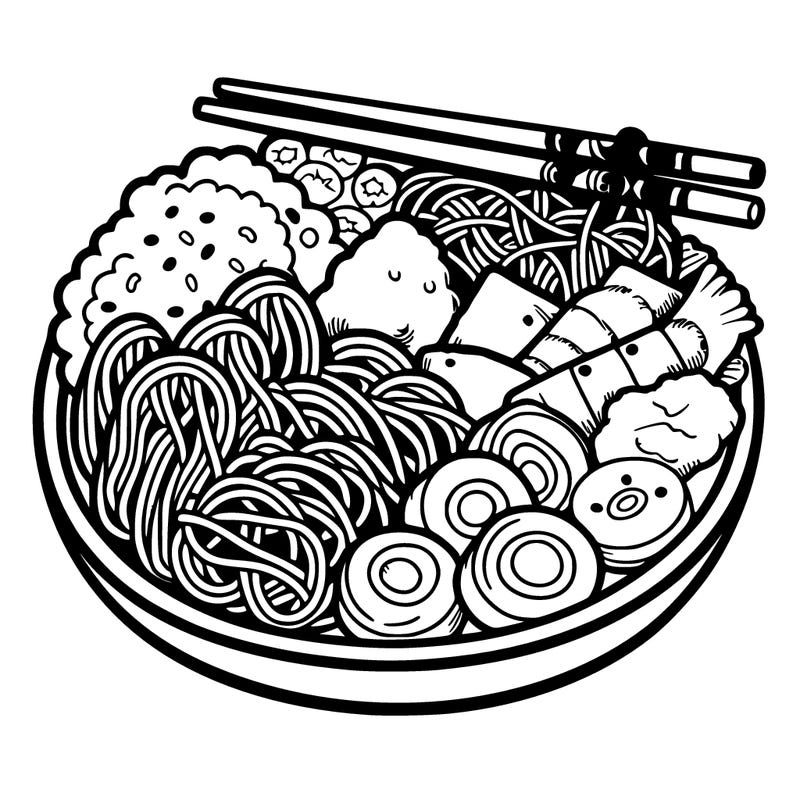 a plate full of chinese food and south korean and japanese