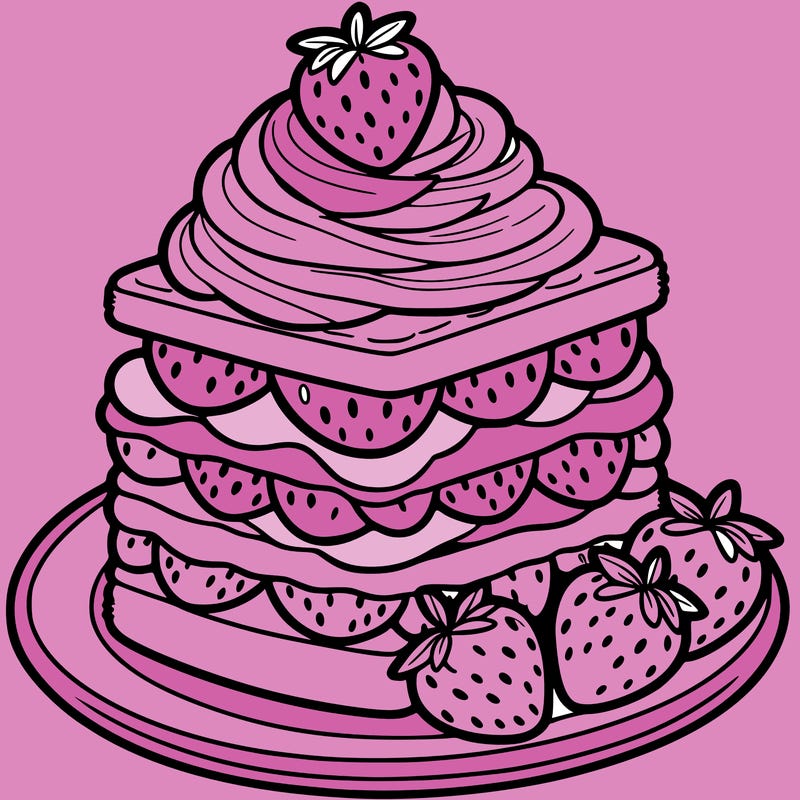 strawberry shortcake - fluffy shortcake layers with whipped cream and fresh strawberries