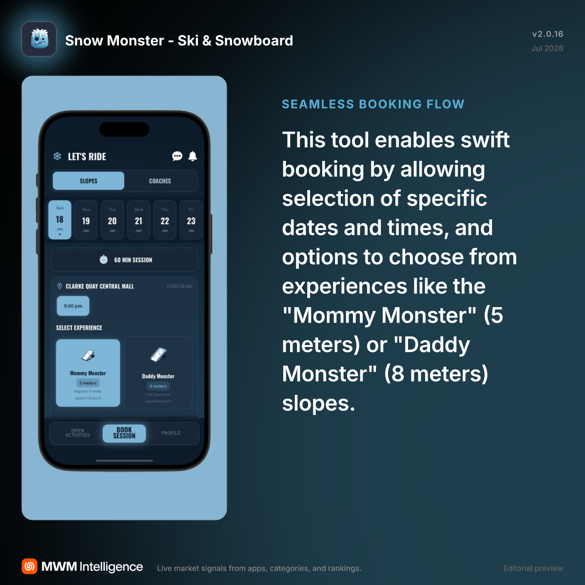 Snow Monster - Ski & Snowboard - Sports App | MWM