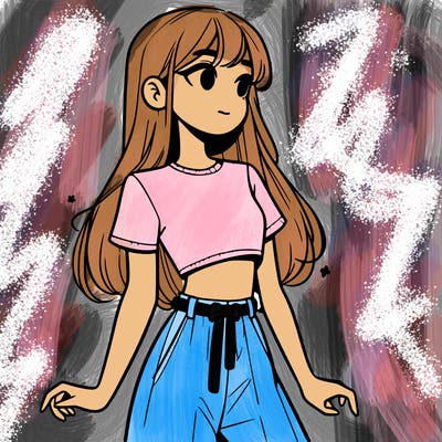 girl in a cute crop top