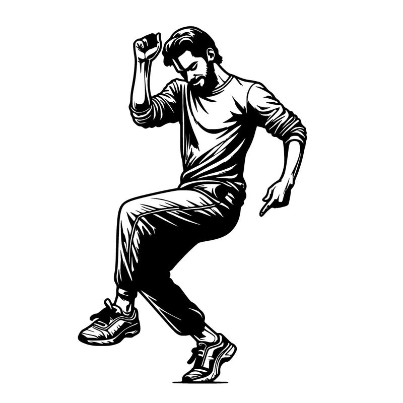 realistic man dancing