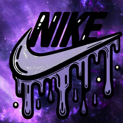 dripping nike logo