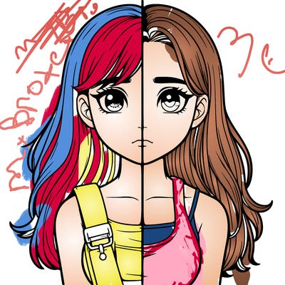 realistic girl split