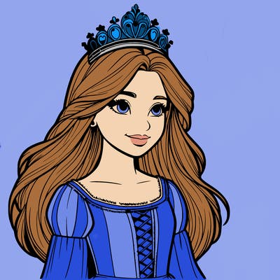 a realistic medieval princess with a tiara