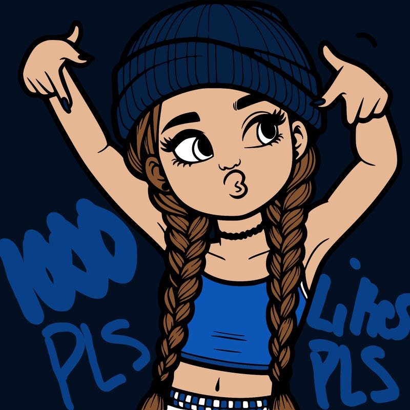 realistic teenage girl with braids and a beanie and crop top doing 🫶🏼