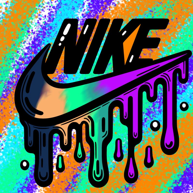 dripping nike logo
