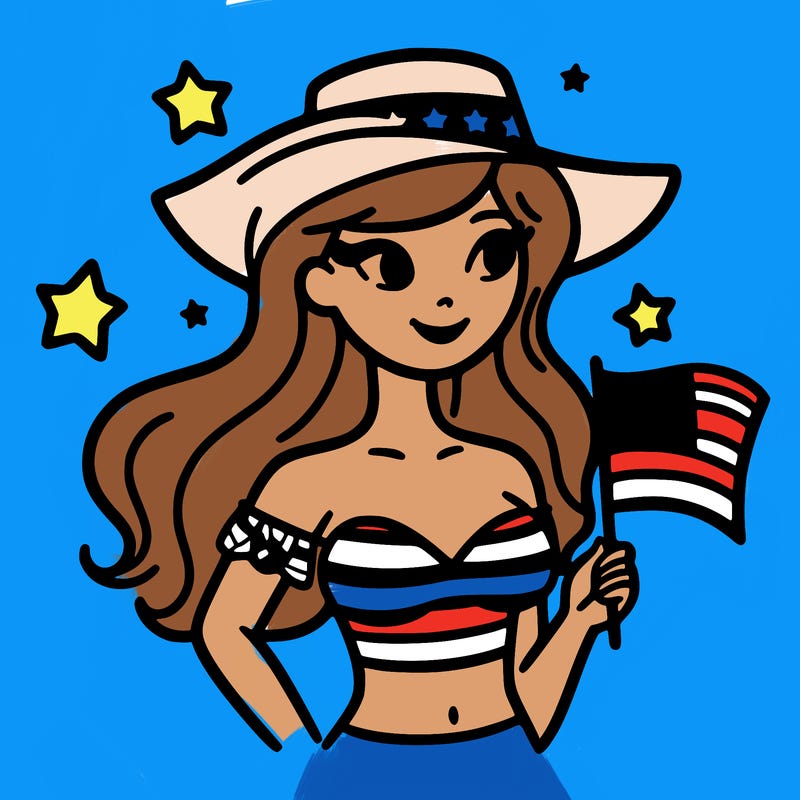 fourth of july woman