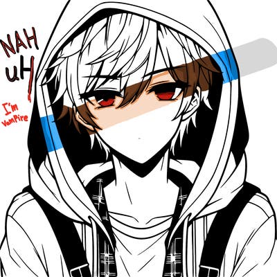 hot anime boy in hoodie