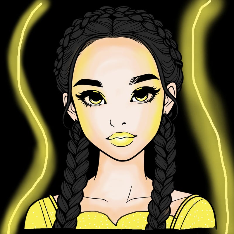 realistic girl with braids