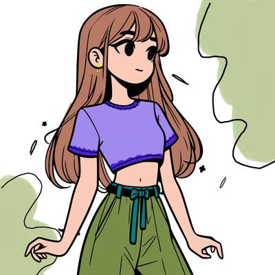 girl in a cute crop top
