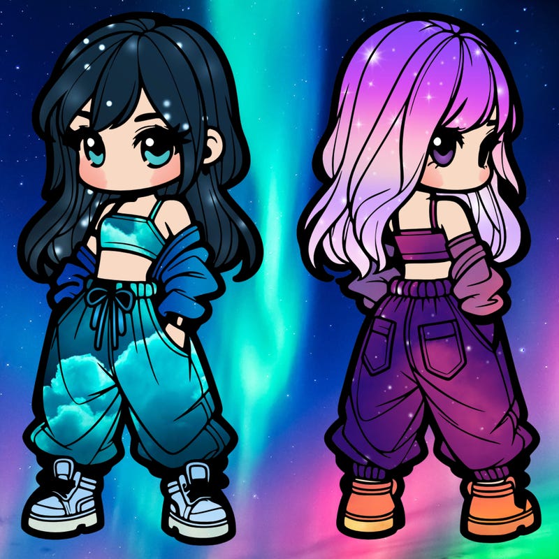 girl in crop top and baggy pants