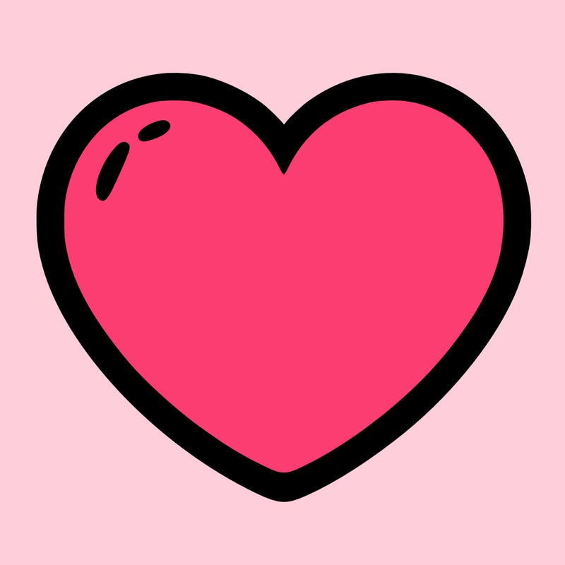 a blank heart