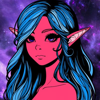 elf girl realistic dark fantasy