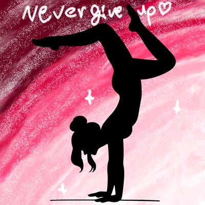 a woman doing a handstand
