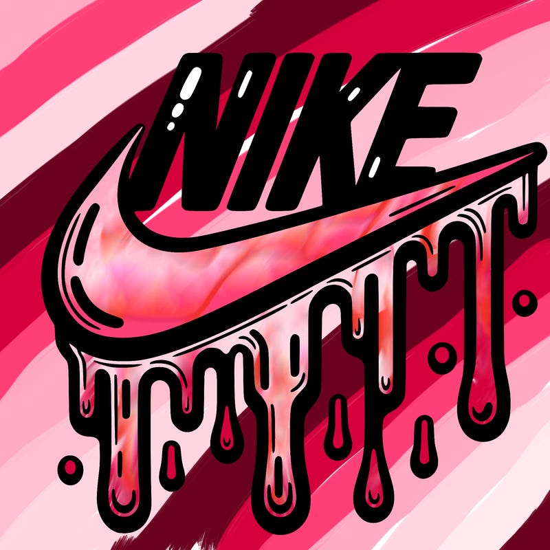 dripping nike logo