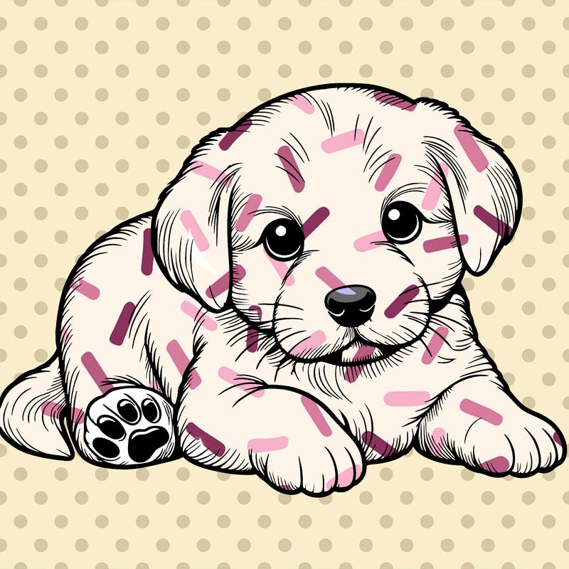 a cute realistic puppy