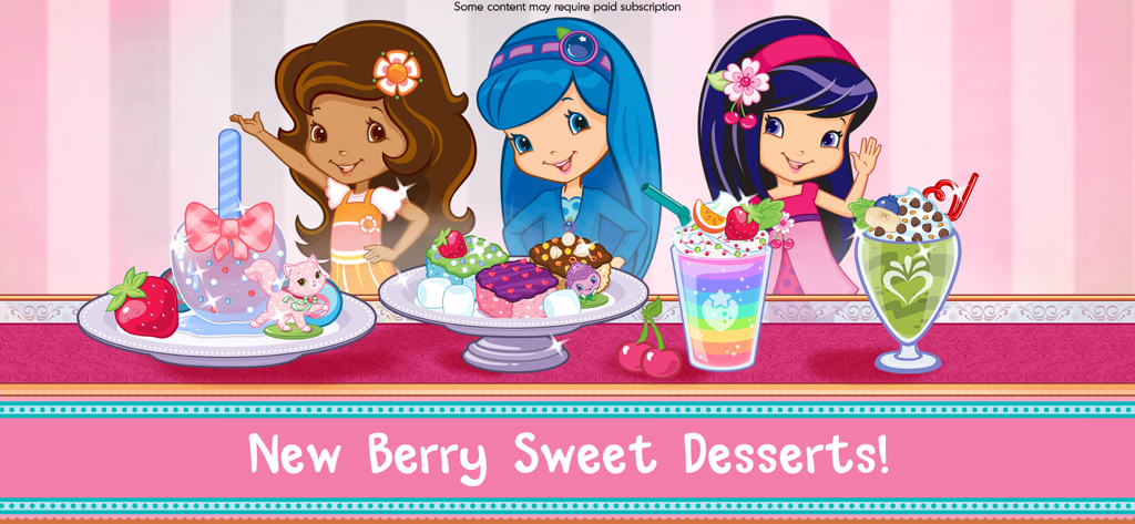 Strawberry Shortcake Bake Shop - Personaggi di Strawberry Shortcake Orange Blossom Blueberry Muffin e Cherry Jam con colorati dessert alle fragole