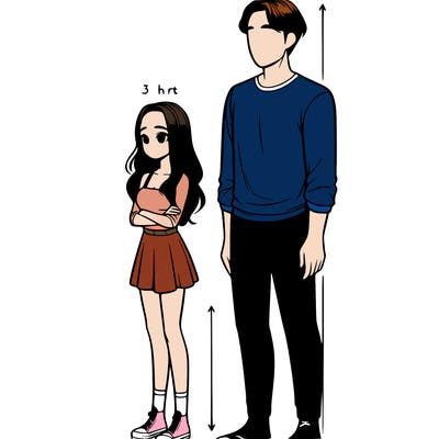realistic short girl and tall guy couple
