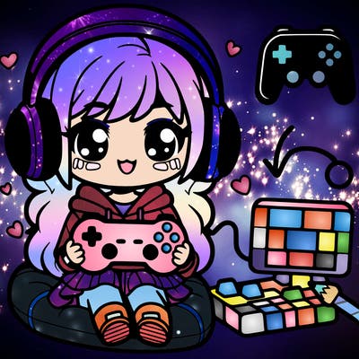 cute girl gamer