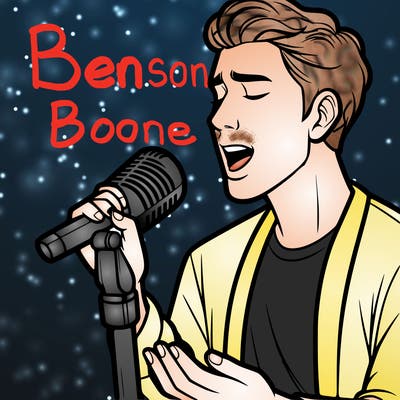 benson boone singing realistic and detailed