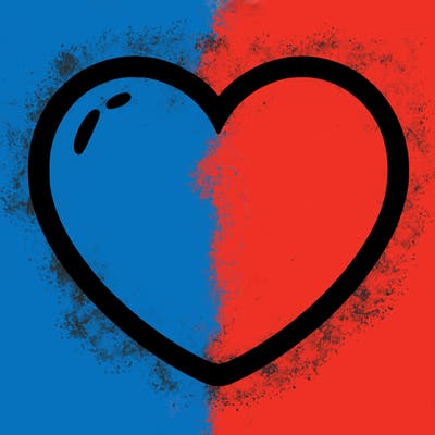a blank heart