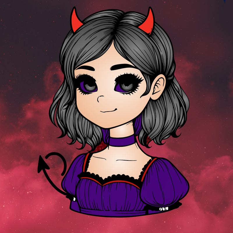 realistic,girl, devil