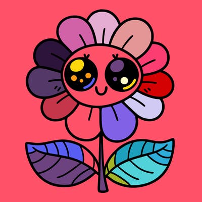 flower with eyes