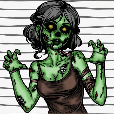 realistic zombie girl