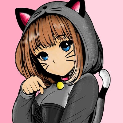 realistic girl in cat costume